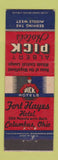 Matchbook Cover - Fort Hayes Hotel Columbus OH Albert Pick bellhop