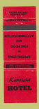 Matchbook Cover - Kenticia Hotel Kenora ON