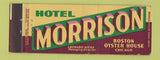 Matchbook Cover - Hotel Morrison Chicago IL Boston Oyster House Full Length