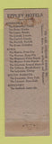 Matchbook Cover - Hotel Fontenelle Omaha NE