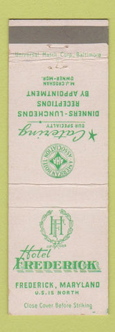 Matchbook Cover - Hotel Frederick MD