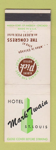 Matchbook Cover - Hotel Mark Twain St Louis MO Albert Pick
