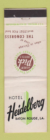 Matchbook Cover - Hotel Heidelberg Baton Rouge LA WEAR