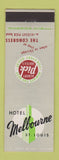 Matchbook Cover - Hotel Melbourne St Louis MO Albert Pick