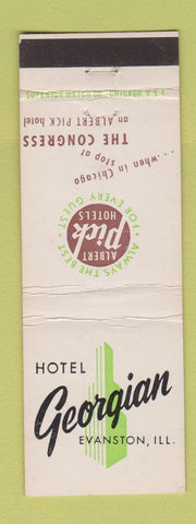 Matchbook Cover - Hotel Georgian Evanston IL Albert Pick