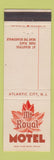 Matchbook Cover - Mount Royal Motel Atlantic City NJ