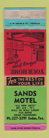 Matchbook Cover - Sands Motel Sudan TX WEAR