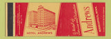 Matchbook Cover - Andrews Hotel Minneapolis MN
