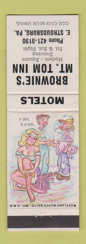 Matchbook Cover - Brownie's Mount Tom Inn East Stroudsburg PA hillbilly