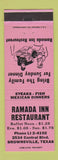 Matchbook Cover - Ramada Inn Restaurant Brownsville TX