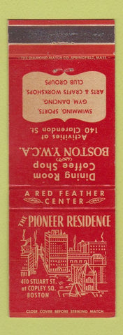 Matchbook Cover - Pioneer Residence YMCA Boston MA