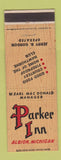 Matchbook Cover - Parker Inn Albion MI