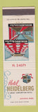 Matchbook Cover - Hotel Heidelberg Jackson MS Olympic Victory Rooms
