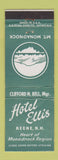 Matchbook Cover - Hotel Ellis Mount Monadnock Keene NH DD Bean