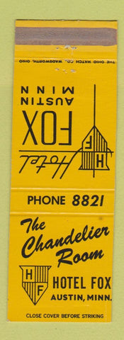 Matchbook Cover - Hotel Fox Austin MN