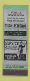 Matchbook Cover - Congress Hotel Miami Beach FL ADVANCE