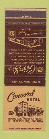 Matchbook Cover - Concord Hotel St Petersburg FL