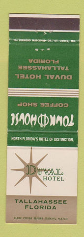 Matchbook Cover - Duval Hotel Tallahassee FL Town House