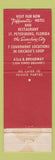 Matchbook Cover - Toffenetti Restaurants Chicago New York City St Petersburg FL