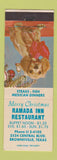 Matchbook Cover - Ramada Inn Restaurant Brownsville TX Christmas