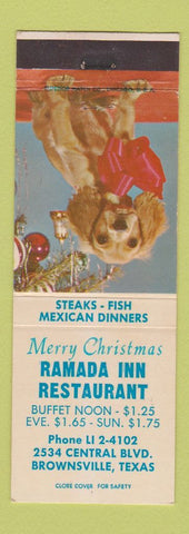 Matchbook Cover - Ramada Inn Restaurant Brownsville TX Christmas