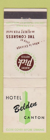 Matchbook Cover - Hotel Belden Canton OH Albert Pick
