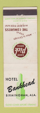 Matchbook Cover - Hotel Bankhead Birmingham AL Albert Pick