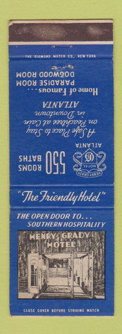 Matchbook Cover - Henry Grady Hotel Atlanta GA