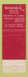 Matchbook Cover - Bismarck Hotel Chicago IL