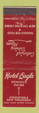 Matchbook Cover - Hotel Eagle Brunswick ME
