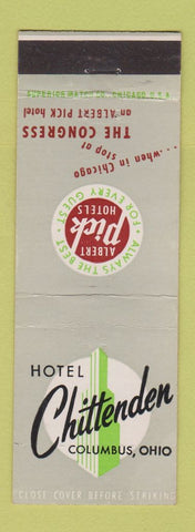 Matchbook Cover - Hotel Chittenden Columbus OH Albert Pick