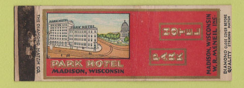 Matchbook Cover - Park Hotel Madison WI DQ WEAR