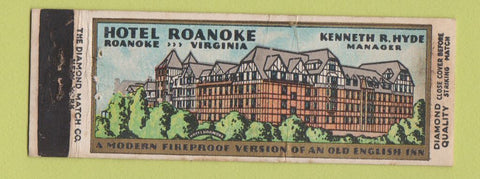 Matchbook Cover - Hotel Roanoke VA DQ WEAR