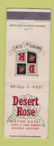 Matchbook Cover - Desert Rose Motor Hotel Phoenix AZ WEAR