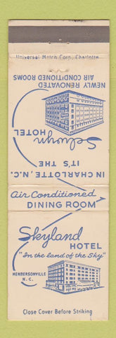 Matchbook Cover - Selwyn Hotel Charlotte NC