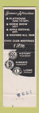 Matchbook Cover - Selwyn Hotel Charlotte NC