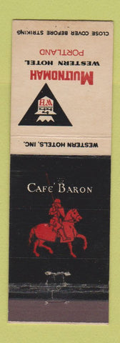 Matchbook Cover - Multnomah Hotel Portland OR Cafe Baron
