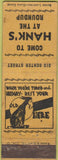 Matchbook Cover - Hank's at the Roundup NO TOWN