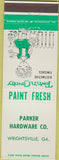 Matchbook Cover - Town Country Paint Wrightsville GA