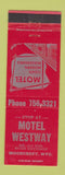 Matchbook Cover - Motel Westway Moorcroft WY