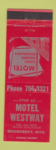 Matchbook Cover - Motel Westway Moorcroft WY