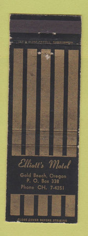 Matchbook Cover - Elliott's Motel Gold Beach OR WEAR