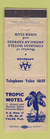 Matchbook Cover - Tropic Motel Yulee FL