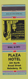 Matchbook Cover - Plaza Hotel Galesburg IL