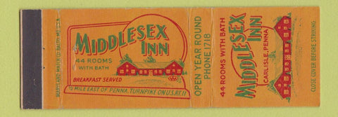 Matchbook Cover - Middlesex Inn Carlisle PA