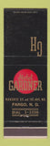 Matchbook Cover - Hotel Gardner Fargo ND