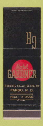 Matchbook Cover - Hotel Gardner Fargo ND