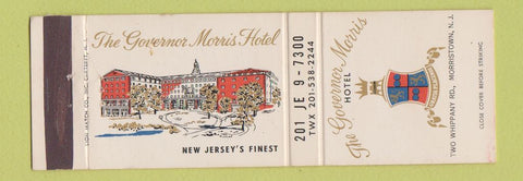 Matchbook Cover - Governor Morris Hotel Morristown NJ