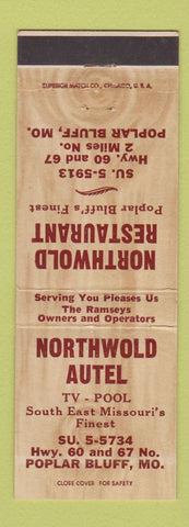 Matchbook Cover - Northwold Restaurant Poplar Bluff MO