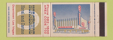 Matchbook Cover - Horseshoe Hotel Casino Las Vegas NV